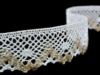 Bobbin lace No. 75261 bleached linen/natural | 30 m - 3