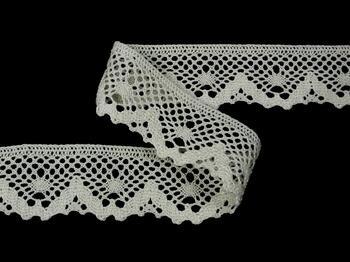 Cotton bobbin lace 75261, width 40 mm, ivory - 3