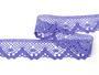 Cotton bobbin lace 75261, width 40 mm, purple II - 3/5