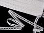 Cotton bobbin lace insert 75279, width 13 mm, white - 3/5