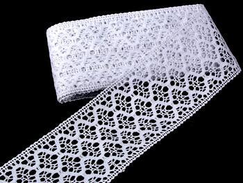 Cotton bobbin lace insert 75291, width 30 mm, white - 3