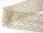 Cotton bobbin lace insert 75291, width 30 mm, light linen gray - 3/4