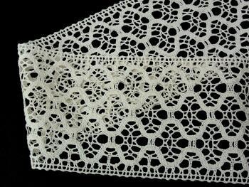 Cotton bobbin lace insert 75291, width 30 mm, ivory - 3