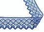 Cotton bobbin lace 75293, width 68 mm, ocean blue - 3/4