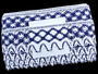 Bobbin lace No. 75293 white/dark blue | 30 m - 3/3