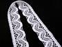 Cotton bobbin lace 75301, width 58 mm, white - 3/4