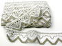 Bobbin lace No. 75301 white/dark linen | 30 m - 3/4