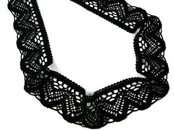 Bobbin lace No. 75301 black | 30 m - 3