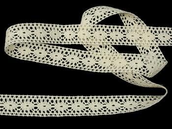 Cotton bobbin lace insert 75305, width 18 mm, ecru - 3