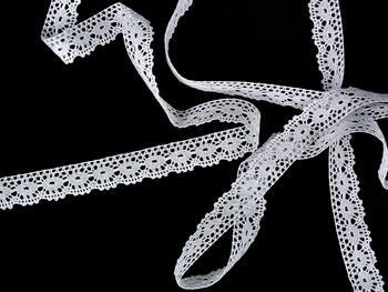 Cotton bobbin lace 75306, width 19 mm, white - 3