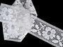 Cotton bobbin lace insert 75314, width 54 mm, white - 3/4