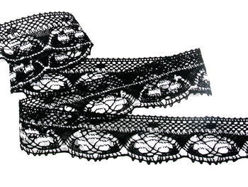 Bobbin lace No. 75320 black/white | 30 m - 3