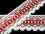 Bobbin lace No. 75335 white/red | 30 m - 3/3