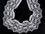 Cotton bobbin lace 75336, width 75 mm, white - 3/5