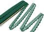 Cotton bobbin lace 75133, width 19 mm, dark green - 3/5