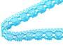 Cotton bobbin lace 75133, width 19 mm, turquoise - 3/3