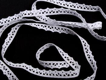 Cotton bobbin lace 75358, width 10 mm, white - 3