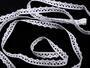 Cotton bobbin lace 75358, width 10 mm, white - 3/4