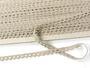 Cotton bobbin lace 75361, width 9 mm, light linen gray - 3/4