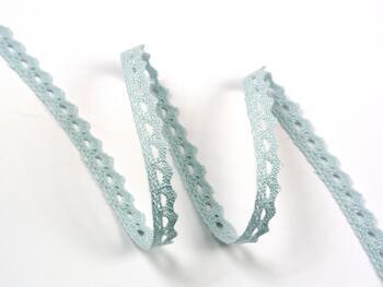 Cotton bobbin lace 75361, width 9 mm, pale blue - 3