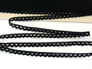 Cotton bobbin lace 75361, width 9 mm, black - 3