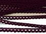Cotton bobbin lace 75361, width 9 mm, violet - 3/4