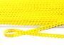 Cotton bobbin lace 75361, width 9 mm, yellow - 3/4