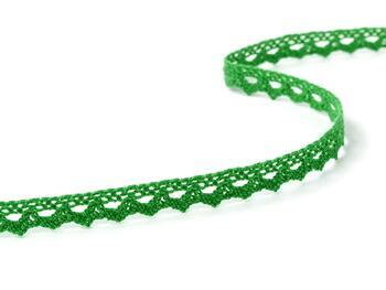 Cotton bobbin lace 75361, width 9 mm, grass green - 3
