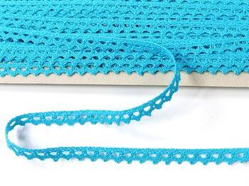 Cotton bobbin lace 75361, width 9 mm, turquoise - 3