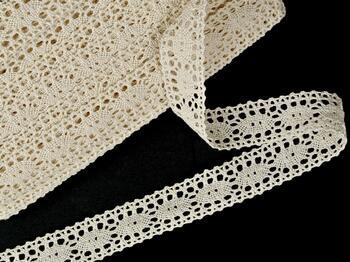 Cotton bobbin lace insert 75372, width 28 mm, ecru - 3