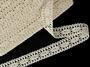 Cotton bobbin lace insert 75372, width 28 mm, ecru - 3/4