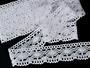 Cotton bobbin lace 75385, width 45 mm, white - 3/4