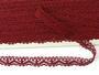 Cotton bobbin lace 75395, width 16 mm, cranberry - 3/4