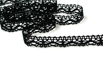 Cotton bobbin lace 75395, width 16 mm, black - 3