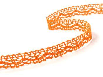 Cotton bobbin lace 75395, width 16 mm, rich orange - 3