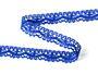 Cotton bobbin lace 75395, width 16 mm, royal blue - 3/4