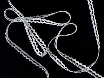 Cotton bobbin lace 75397, width 9 mm, white - 3