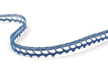 Cotton bobbin lace 75397, width 9 mm, ocean blue - 3