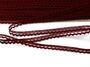 Cotton bobbin lace 75397, width 9 mm, cranberry - 3/4