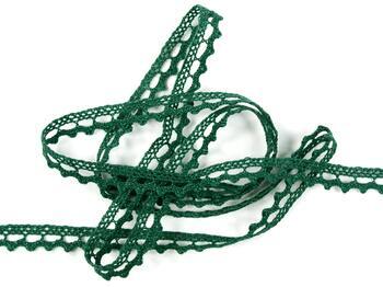 Cotton bobbin lace 75397, width 9 mm, dark green - 3