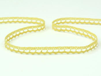 Cotton bobbin lace 75397, width 9 mm, light yellow - 3