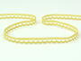 Cotton bobbin lace 75397, width 9 mm, light yellow - 3/4