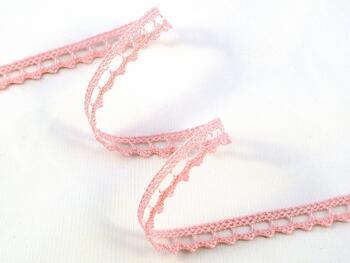 Cotton bobbin lace 75397, width 9 mm, pink - 3