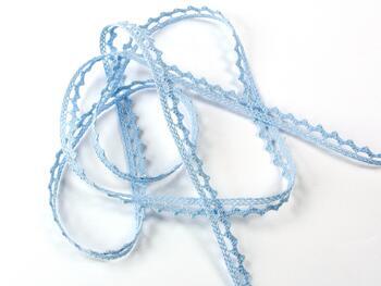 Cotton bobbin lace 75397, width 9 mm, pale blue - 3