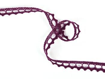 Cotton bobbin lace 75397, width 9 mm, violet - 3