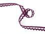Cotton bobbin lace 75397, width 9 mm, violet - 3/4