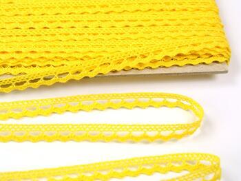 Cotton bobbin lace 75397, width 9 mm, yellow - 3