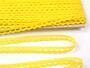 Cotton bobbin lace 75397, width 9 mm, yellow - 3/4