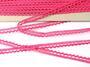 Cotton bobbin lace 75397, width 9 mm, fuchsia - 3/5