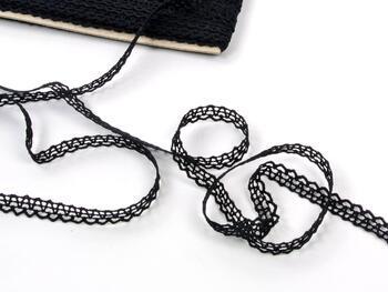 Cotton bobbin lace 75405, width 10 mm, black - 3